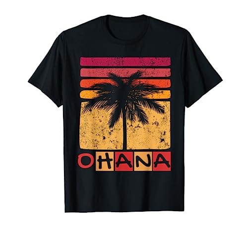 Ohana Hawaii Outfit Damen & Herren Aloha Hawaiihemd T-Shirt von Retro Oahu Maui Hawaii Hemd Männer & Frauen Motiv