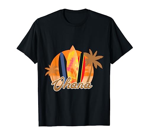 Ohana Retro Hawaii Tropical Shirt für Damen und Herren T-Shirt Ohana Retro Hawaii Tropical Shirt für Damen und Herren T-Shirt von Retro Ohana Hawaii-Hemd T-Shirt