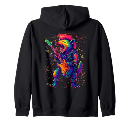 Opossum Guitar Rock'n'Roll Geschenke für Männer Frauen Kind Kapuzenjacke Opossum Guitar Rock'n'Roll Geschenke für Männer Frauen Kind Kapuzenjacke von Retro Opossum Rockmusik Geschenke Männer Kinder