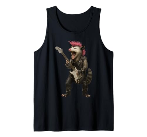 Opossum Guitar Rock'n'Roll Geschenke für Männer Frauen Kind Tank Top Opossum Guitar Rock'n'Roll Geschenke für Männer Frauen Kind Tank Top von Retro Opossum Rockmusik Geschenke Männer Kinder