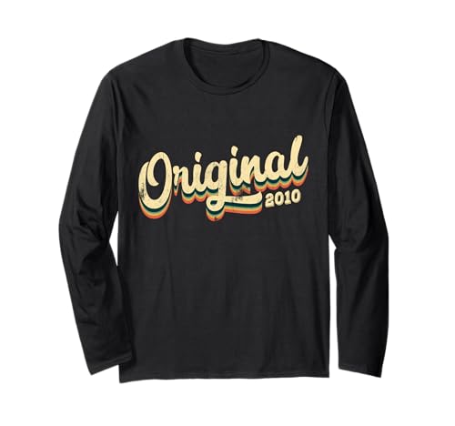 15.Geburtstag Original Junge Mädchen Retro Jahrgang 2010 Langarmshirt von Retro Original Jahrgang Geschenke Geburtstag 2025