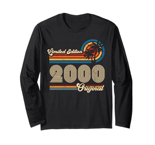 25.Geburtstag Original Männer Frauen Vintage Jahrgang 2000 Langarmshirt von Retro Original Jahrgang Geschenke Geburtstag 2025