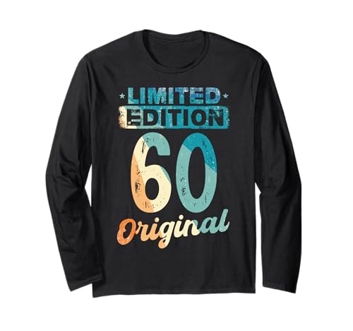 65.Geburtstag Original Männer Frauen Vintage Jahrgang 1960 Langarmshirt von Retro Original Jahrgang Geschenke Geburtstag 2025