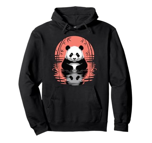Retro Panda Bär Ästhetische Grafik Herren Damen Lustiger Panda Pullover Hoodie von Retro Panda Bear Aesthetic Graphic Design