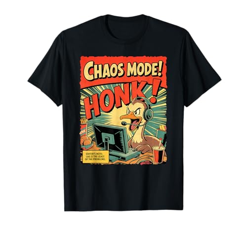 Serious Goose Gamer Retro-Comic Lustiger PC-Konsolenspieler für Kinder T-Shirt Serious Goose Gamer Retro-Comic Lustiger PC-Konsolenspieler für Kinder T-Shirt von Retro Panels – Goose Gaming Comic Chaos