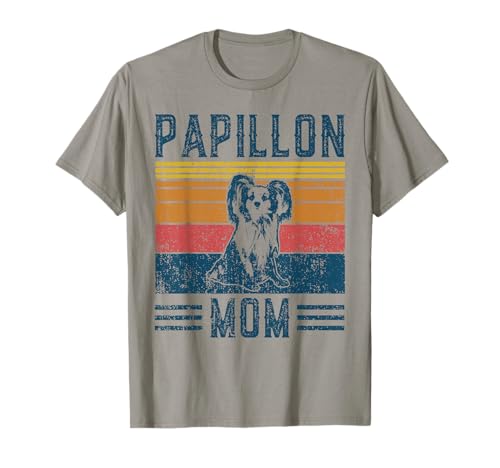 Hund Papillon Mama - Vintage Papillon Mama T-Shirt Hund Papillon Mama - Vintage Papillon Mama T-Shirt von Retro Papillon Mom Gift for Women