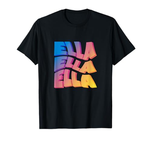 Ella Retro-Geschenkidee für Mädchen mit Vornamen Ella T-Shirt Ella Retro-Geschenkidee für Mädchen mit Vornamen Ella T-Shirt von Retro-Party-Bekleidung mit Vornamen