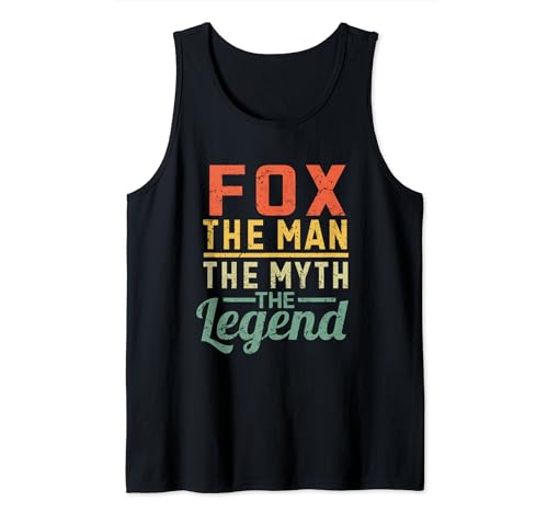 Herren Fox Der Mann Der Mythos Die Legende Name Fox Tank Top Herren Fox Der Mann Der Mythos Die Legende Name Fox Tank Top von Retro Personalisierter Name Fox Geschenk