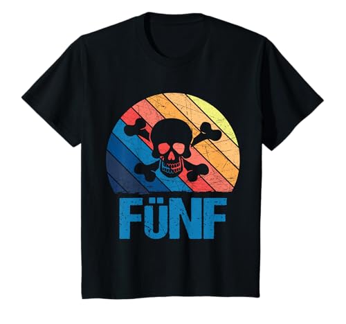 5. Geburtstag Cooles Pirat 5 Jahre Jungen Mädchen Kinder T-Shirt von Retro Pirat Coole KinderGeburtstag Designs