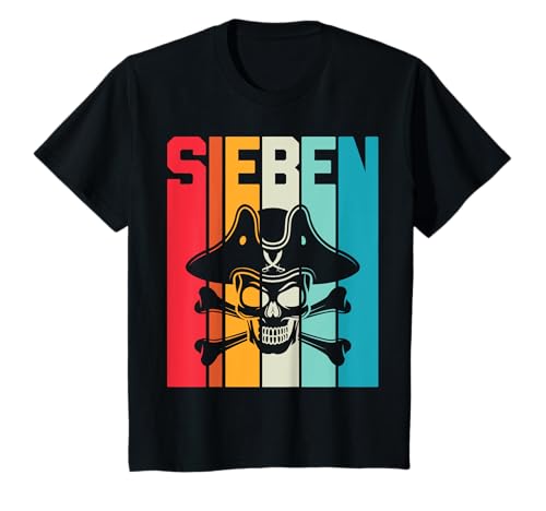 Kinder 7. Geburtstag Cooles Pirat 7 Jahre Piraten Jungen Mädchen T-Shirt Kinder 7. Geburtstag Cooles Pirat 7 Jahre Piraten Jungen Mädchen T-Shirt von Retro Pirat Coole KinderGeburtstag Designs