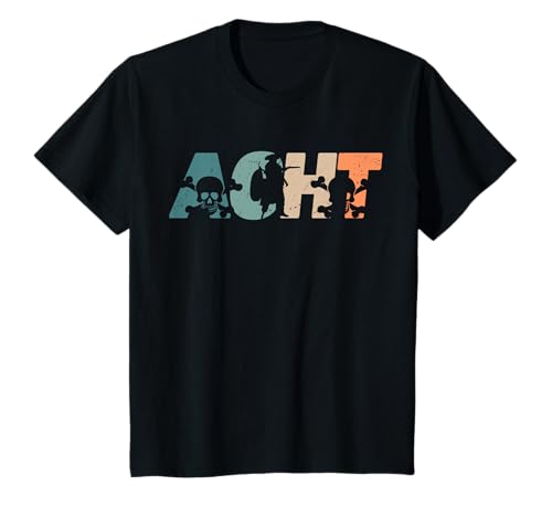 8. Geburtstag Cooles Pirat 8 Jahre Jungen Mädchen Kinder T-Shirt von Retro Pirat Coole KinderGeburtstag Designs