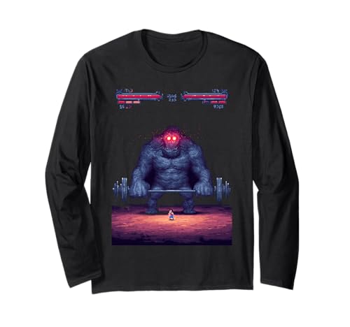 Gym Final Boss Strength Retro Gaming Pixel für Männer Langarmshirt Gym Final Boss Strength Retro Gaming Pixel für Männer Langarmshirt von Retro Pixel Fitness Gamer Artwork Co.