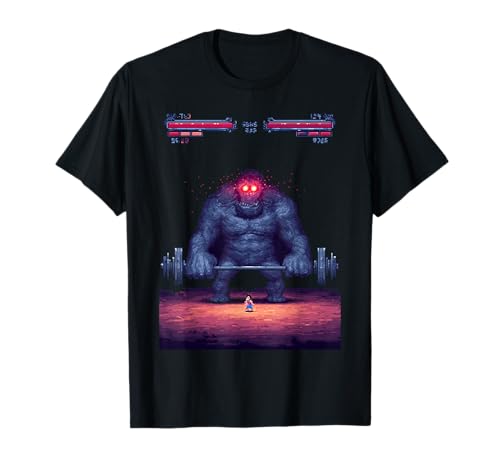 Gym Final Boss Strength Retro Gaming Pixel für Männer T-Shirt von Retro Pixel Fitness Gamer Artwork Co.