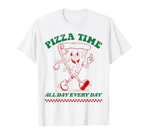 Pizza Time All Day Every Time Lustiges Grafikmotiv für Herren, Mädchen und Damen T-Shirt Pizza Time All Day Every Time Lustiges Grafikmotiv für Herren, Mädchen und Damen T-Shirt von Retro Pizza Time All Day Every Time Tee