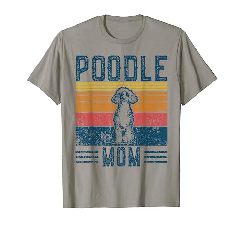 Hundepudel Mom - Vintage Pudel Mama T-Shirt von Retro Poodle Mom Gift for Women