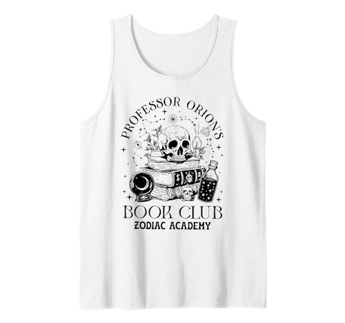 Professor Orions Book Club Halloween Skull Book Lover Damen Tank Top Professor Orions Book Club Halloween Skull Book Lover Damen Tank Top von Retro Professor Orions Book Club Halloween Skull