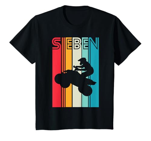 Kinder 7. Geburtstag Retro Quad Fahrer ATV 4x4 Junge Geschenk T-Shirt Kinder 7. Geburtstag Retro Quad Fahrer ATV 4x4 Junge Geschenk T-Shirt von Retro Quad Fahrer Allrad Geburtstag Geschenke