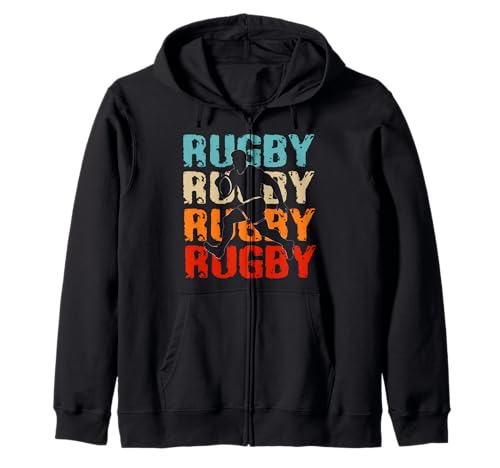 Vintage Rugby Herren Shirt Rugby Liebhaber für Jungen, Kinder und Mädchen Kapuzenjacke von Retro Rugby tshirt costume men, kids and women