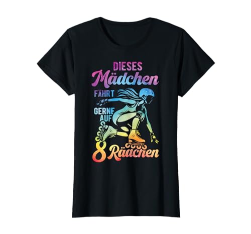 Dieses Mädchen Fährt Gerne Auf 8 Rädchen Inline Skater Girl T-Shirt Dieses Mädchen Fährt Gerne Auf 8 Rädchen Inline Skater Girl T-Shirt von Retro Skater Inliner Rollschuh Fan Geschenk