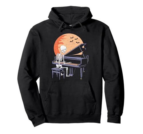 Skelett Spielen Klavier Mond Halloween Musik Jungen Herren Pullover Hoodie Skelett Spielen Klavier Mond Halloween Musik Jungen Herren Pullover Hoodie von Retro Skeleton Playing Piano Moon Halloween Tees.