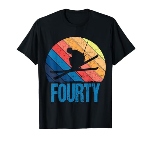 40. Geburtstag Retro Ski Skifahren 40 Jahre alt Männer Frauen T-Shirt von Retro Ski Skiing Wintersports Birthday Designs