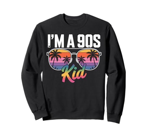 I'm A 90s Kid Sonnenbrille Palmen Sweatshirt I'm A 90s Kid Sonnenbrille Palmen Sweatshirt von Retro Sonnenuntergang Palmen 90er Jahre