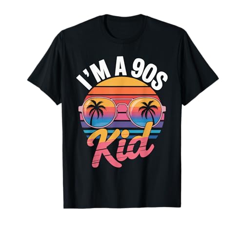 I'm A 90s Kid Sonnenbrille Palmen T-Shirt von Retro Sonnenuntergang Palmen 90er Jahre