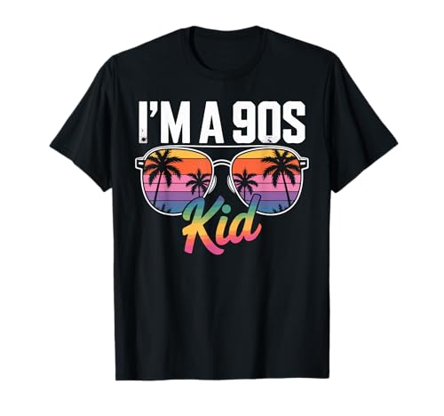 I'm A 90s Kid Sonnenbrille Palmen T-Shirt von Retro Sonnenuntergang Palmen 90er Jahre