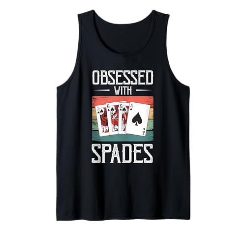 Cooles Kartenspiel Design Für Männer Frauen Spades Turnier Tank Top von Retro Spades Trick Taking Kartenspiel Überraschung