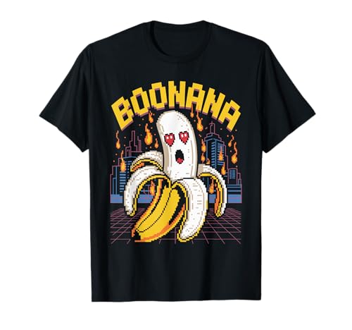 Retro Pixel Boonana Ghost Banana Halloween Lustig Horror Kinder T-Shirt Retro Pixel Boonana Ghost Banana Halloween Lustig Horror Kinder T-Shirt von Retro Spooky Fruit Joke Halloween Costume Apparel
