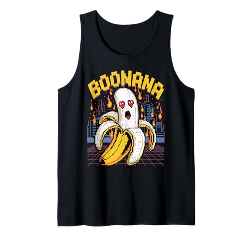 Retro Pixel Boonana Ghost Banana Halloween Lustig Horror Kinder Tank Top Retro Pixel Boonana Ghost Banana Halloween Lustig Horror Kinder Tank Top von Retro Spooky Fruit Joke Halloween Costume Apparel