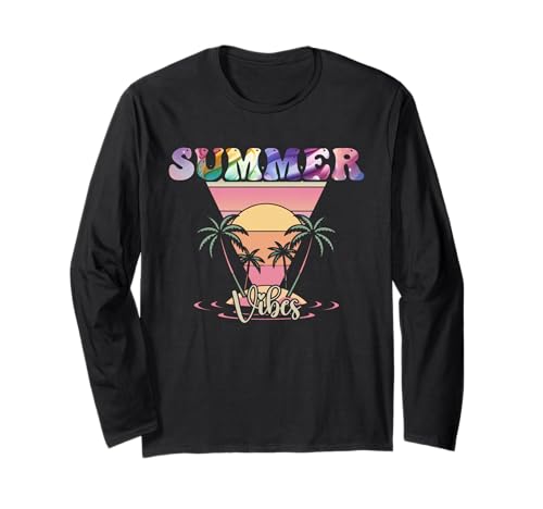 Retro Summer Vibes Spring Break Sommer Familie Herren Damen Kinder Langarmshirt von Retro Summer Vibes Spring Break Summer 2025