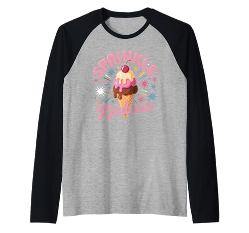 Lustiges Streuen Freundlichkeit Motivierende Positivität Frauen Männer Raglan Lustiges Streuen Freundlichkeit Motivierende Positivität Frauen Männer Raglan von Retro Sweet Cone Happy Vibes Teacher Cute Humor