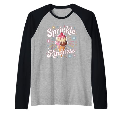 Lustiges Streuen Freundlichkeit Motivierende Positivität Frauen Männer Raglan Lustiges Streuen Freundlichkeit Motivierende Positivität Frauen Männer Raglan von Retro Sweet Cone Happy Vibes Teacher Cute Humor