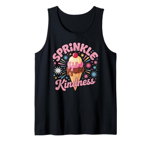 Lustiges Streuen Freundlichkeit Motivierende Positivität Frauen Männer Tank Top Lustiges Streuen Freundlichkeit Motivierende Positivität Frauen Männer Tank Top von Retro Sweet Cone Happy Vibes Teacher Cute Humor