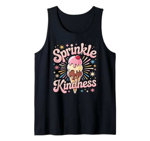 Lustiges Streuen Freundlichkeit Motivierende Positivität Frauen Männer Tank Top Lustiges Streuen Freundlichkeit Motivierende Positivität Frauen Männer Tank Top von Retro Sweet Cone Happy Vibes Teacher Cute Humor