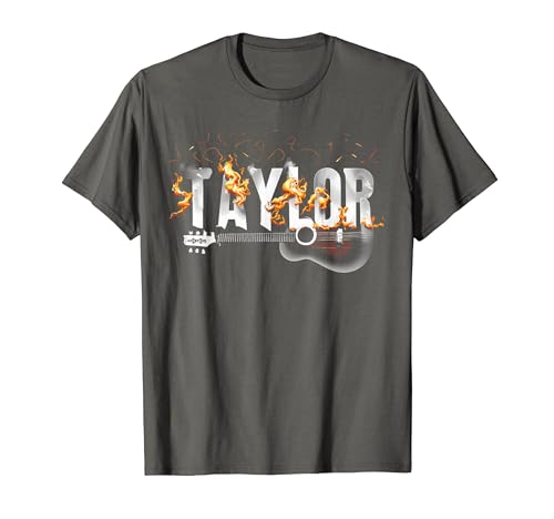 Taylor-Gitarre, Retro-Stil, personalisierbar, für Jungen und Mädchen T-Shirt von Retro TAYLOR First Name Apparel