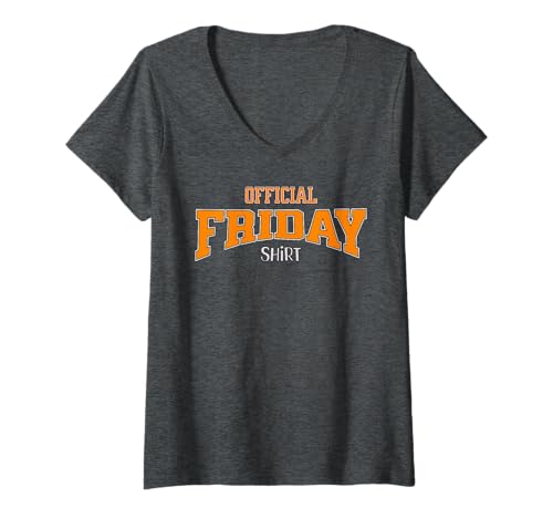 Damen On Fridays We Wear Orange. Retro Tennessee Game Day T-Shirt mit V-Ausschnitt Damen On Fridays We Wear Orange. Retro Tennessee Game Day T-Shirt mit V-Ausschnitt von Retro Tennessee Friday Apparel
