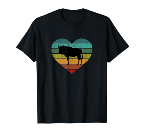 Retro Tier Silhouetten für jung und alt Ich liebe Gnus in Afrika Herz Wildnis Serengeti Safari Gnu Unisex-Kinder T-Shirt Schwarz S Retro Tier Silhouetten für jung und alt Ich liebe Gnus in Afrika Herz Wildnis Serengeti Safari Gnu Unisex-Kinder T-Shirt Schwarz S von Retro Tier Silhouetten für jung und alt