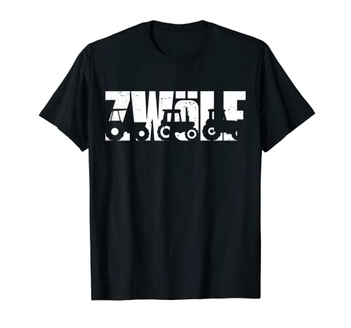 12. Geburtstag Retro Traktor Junge Trecker Bauer Kinder T-Shirt von Retro Traktor Trecker KinderGeburtstag Designs