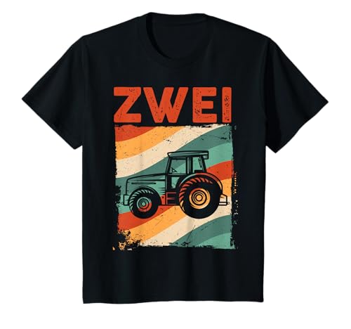 2. Geburtstag Retro Traktor Junge Trecker Bauer Kinder T-Shirt von Retro Traktor Trecker KinderGeburtstag Designs