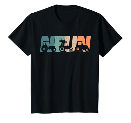 9. Geburtstag Retro Traktor Junge Trecker Bauer Kinder T-Shirt von Retro Traktor Trecker KinderGeburtstag Designs
