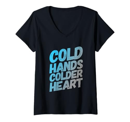 Damen Cutman Zitate Retro Txt Funny Cold Hands Colder Heart Cutman T-Shirt mit V-Ausschnitt Damen Cutman Zitate Retro Txt Funny Cold Hands Colder Heart Cutman T-Shirt mit V-Ausschnitt von Retro Txt Funny Humor No Cut No Glory Cutman Shirt