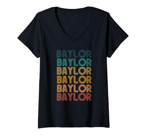 Damen Retro Vintage Baylor Classic Name Cool 80er 90er Jahre T-Shirt mit V-Ausschnitt Damen Retro Vintage Baylor Classic Name Cool 80er 90er Jahre T-Shirt mit V-Ausschnitt von Retro Vintage BAYLOR Classic Name Cool 80s 90s