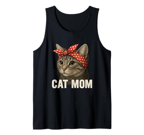 Cat Mom Ever Vintage-Katze im Retro-Look, Mama, Katze Tank Top von Retro Vintage Cat Mother Art