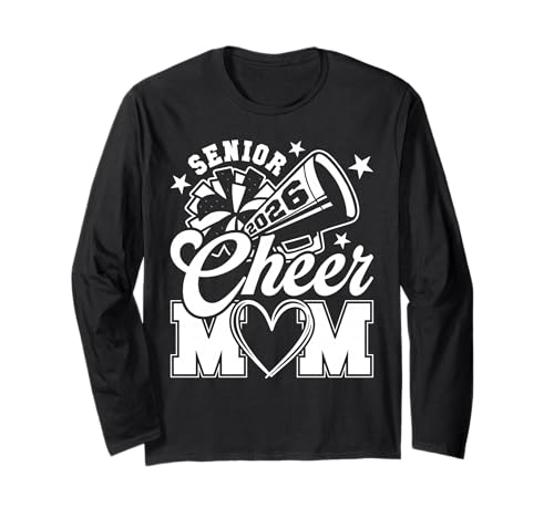 Senior Cheer Mom 2026 Stolze Cheerleader-Mama Class of 2026 Langarmshirt Senior Cheer Mom 2026 Stolze Cheerleader-Mama Class of 2026 Langarmshirt von Retro Vintage Cheer Mom Awesome Mother's Day Gifts