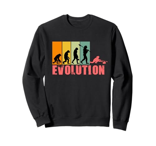 Evolution of Man Retro Curling Evolution Lockenwickler Sweatshirt Evolution of Man Retro Curling Evolution Lockenwickler Sweatshirt von Retro Vintage Curling Girl Human Evolution Shirt
