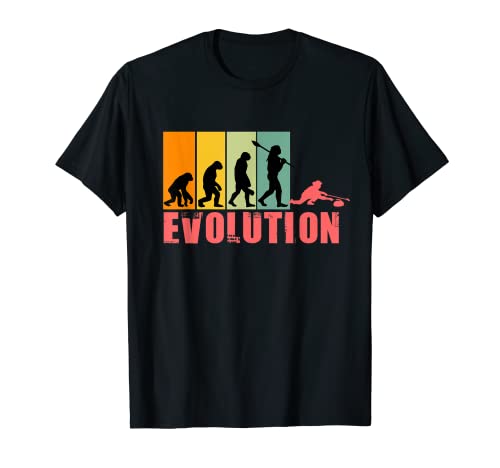 Evolution of Man Retro Curling Evolution Lockenwickler T-Shirt Evolution of Man Retro Curling Evolution Lockenwickler T-Shirt von Retro Vintage Curling Girl Human Evolution Shirt