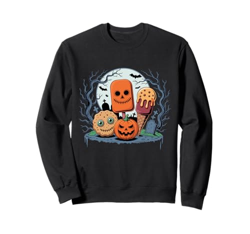 Lustiges gruseliges Horror Halloween Eis Sommer Kleinkind Kinder Sweatshirt Lustiges gruseliges Horror Halloween Eis Sommer Kleinkind Kinder Sweatshirt von Retro Vintage Halloween Ice Cream Delight Summer