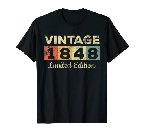Vintage 1848 Made In 1848 173rd Birthday Women 173 Years T-Shirt von Retro Vintage I Love Family Forever 2021
